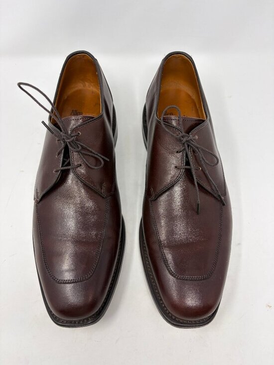 Allen Edmonds men\'s Burton dress shoes 10 D brown leather square toe oxford main image 4